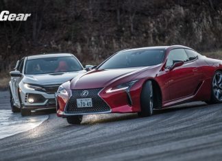 Honda Civic Type-R tapau Lexus LC500 di litar Jepun
