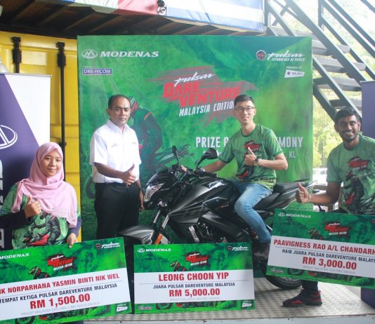Pemenang Pulsar Dareventure bawa pulang hadiah utama Modenas Pulsar NS200