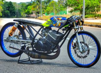 Yamaha 125Z jaguh litar drag