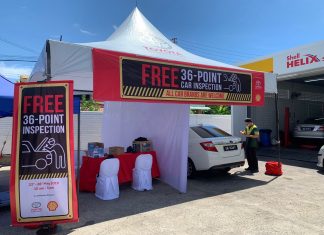 Pemeriksaan percuma oleh Toyota & Shell untuk semua jenis kenderaan Toyota & Shell tawar pemeriksaan percuma