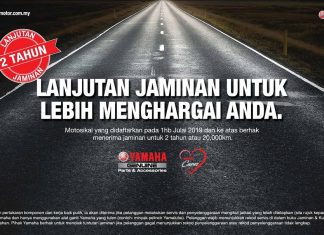 Nikmati Program Lanjutan Jaminan untuk motosikal Yamaha baharu anda
