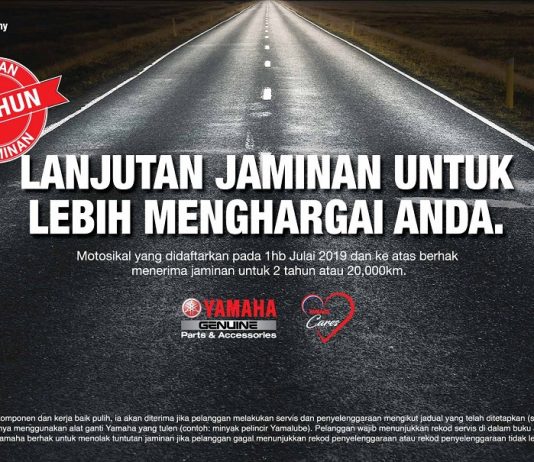 Nikmati Program Lanjutan Jaminan untuk motosikal Yamaha baharu anda