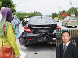 Tak perlu bergaduh, Peguam ini ajar apa tindakan jika kereta dilanggar dari belakang Kereta Dilanggar
