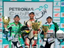Azroy julang Honda di Cub Prix Malaysia Petronas, Terengganu