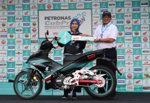 Ibu tiga anak menang Y15ZR PETRONAS Sprinta Bonanza