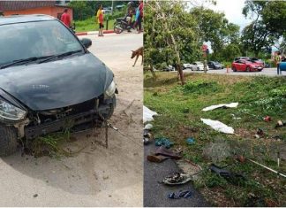 Lima pemotong rumput maut dirempuh pemandu wanita Malaysia