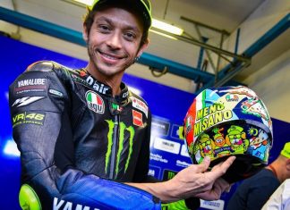 Topi keledar khas Valentino Rossi untuk Misano 2019