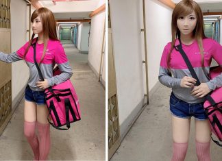 Awek cosplay buat Foodpanda