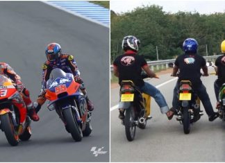 Hafizh Syahrin tunda motosikal rakan pelumba “rempit-style”