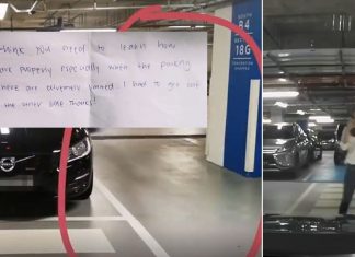 Makan diri! Wanita ini dikecam netizen sebab salah masuk parkir
