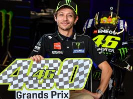 Perlumbaan Grand Prix ke 400 dicapai Valentino Rossi
