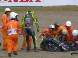 Valentino Rossi mengalami insiden pada MotoGP Jepun