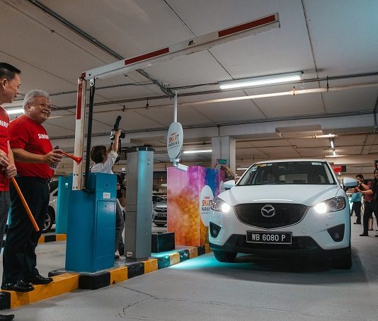 Tiket parkir Sunway Pyramid dengan pengecaman nombor pendaftaran
