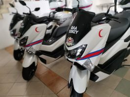 Yamaha NMax dijadikan motosikal ambulans