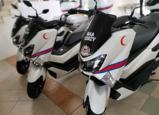 Yamaha NMax dijadikan motosikal ambulans