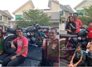 Ajak Shiro terima hadiah Triumph Bonneville T120 Black