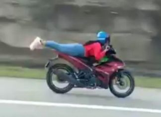 Padah buat aksi merbahaya, gadis ‘Superman’ ditahan