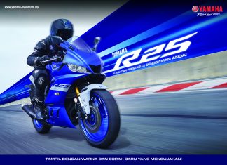Warna baharu untuk Yamaha YZF-R25 2020, harga tetap sama