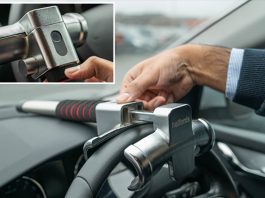 Pengunci stereng kereta guna cap jari untuk lebih keselamatan