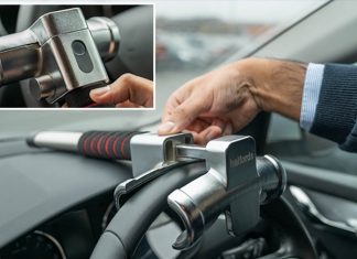 Pengunci stereng kereta guna cap jari untuk lebih keselamatan