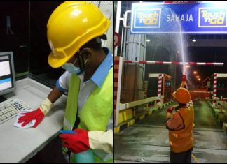 Plaza tol Ebor selesai disinfeksi tempat seorang kakitangan disahkan positif Covid-19