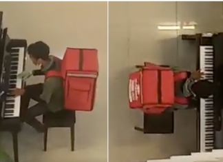 Video: Abang delivery ini sangat sempoi main piano selepas hantar makanan