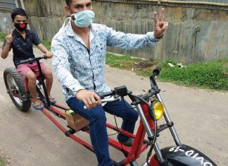 Covid-19: Ubahsuai motosikal untuk penjarakan sosial