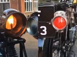 Mungkinkah ini lampu motosikal terawal di dunia?