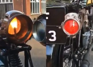 Mungkinkah ini lampu motosikal terawal di dunia?