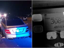 Pemandu remaja pecut Mercedes C63 AMG Coupe milik ayahnya sehingga 308km/j