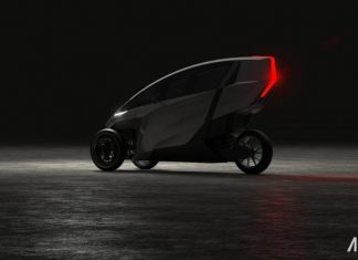 Motosikal elektrik roda tiga ini mampu bergerak sehingga 322km setiap kali dicas