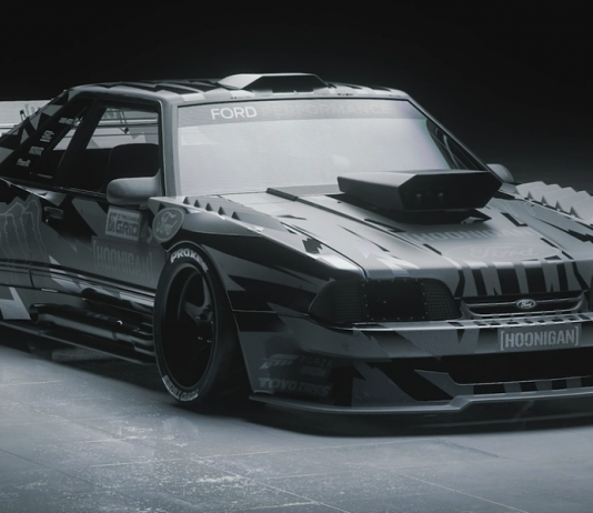 Hoonifox, kereta terbaru berkonsepkan Ford Mustang Fox-body yang akan dilenjan oleh Ken Block