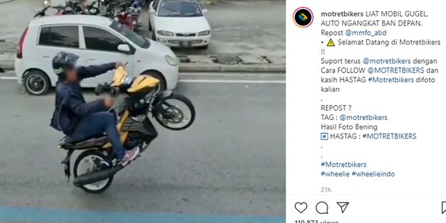 Gambar aksi 'wheelie' Yamaha Y-Suku sempat dirakam Google Maps • Motoqar