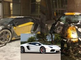 Sebuah Lamborghini Aventador terbakar di Bukit Bintang
