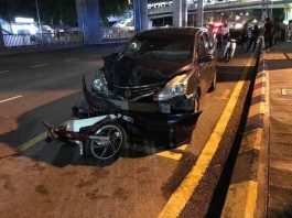 Penunggang maut dilanggar pemandu mabuk, motosikal diseret 2km