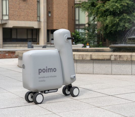 Poimo, skuter elektrik yang boleh dikembang dan dikempis