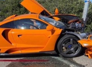 McLaren Senna LM milik bekas pelumba Formula 1 terlibat dalam kemalangan