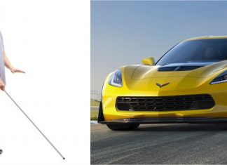 Seorang buta dapat melihat buat kali pertama, terus beli Corvette
