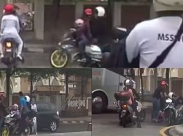 Video: Dua penunggang nyaris bertumbuk akibat salah faham keluar simpang