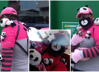 Penampilan comel rider Foodpanda ini tarik perhatian ramai