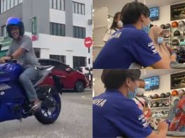 Isteri buat kejutan hadiah sebuah Yamaha YZF-R25 pada suami