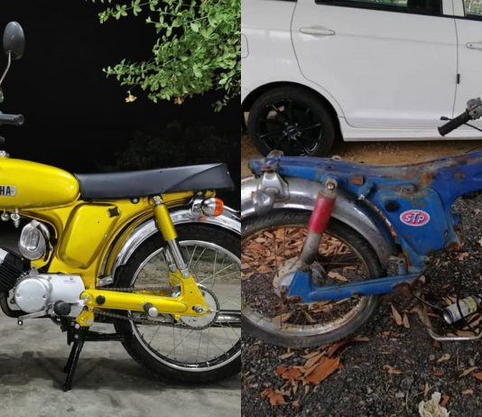 Restorasi Yamaha YB100 khas untuk ayah, terbiar selepas 25 tahun