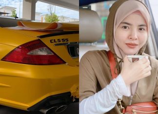 Buat kejutan untuk suami tercinta, Ardell Aryana wrap sendiri Mercedes CLS55 AMG miliknya