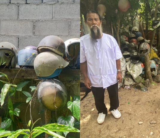 Koleksi pelik, lelaki ini kumpul topi keledar mangsa kemalangan sebagai peringatan