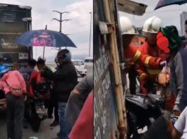 Penunggang motosikal meninggal dunia selepas muka ‘melekat’ pada lori