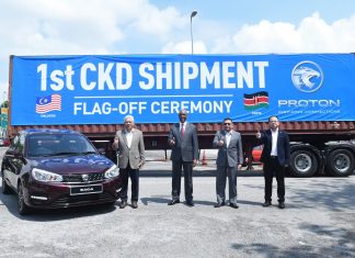 Proton eksport kumpulan pertama kit CKD Saga ke Kenya