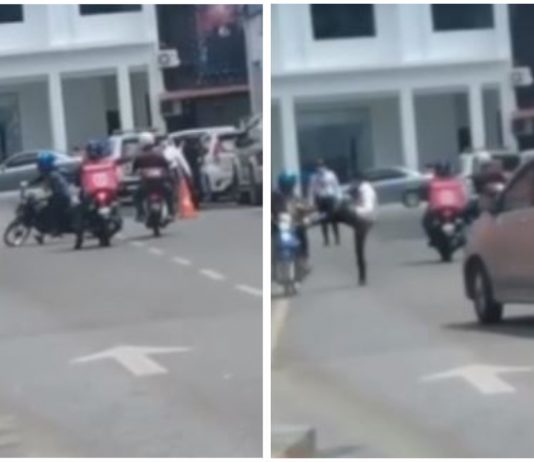 Penunggang motosikal kena tendang oleh anggota trafik, ini komen Pesuruhjaya Polis Sarawak