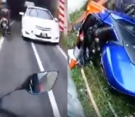 Penunggang motosikal lawan arus bersama Toyota Vios beri penjelasan, niat hanya nak tolong