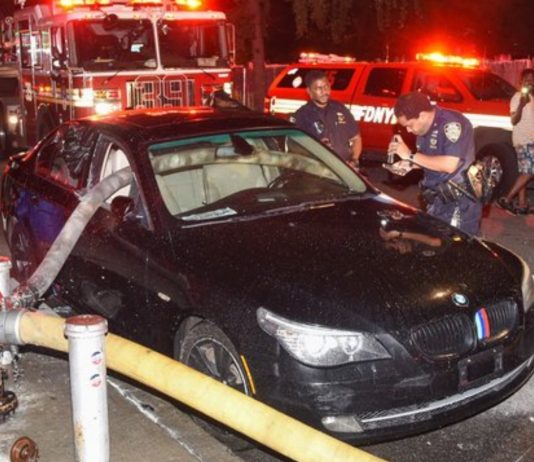 Bomba terpaksa pecahkan tingkap BMW 5-Series kerana halang pili bomba