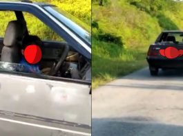 Kanak-kanak 9 tahun selamba pandu kereta pusing kampung